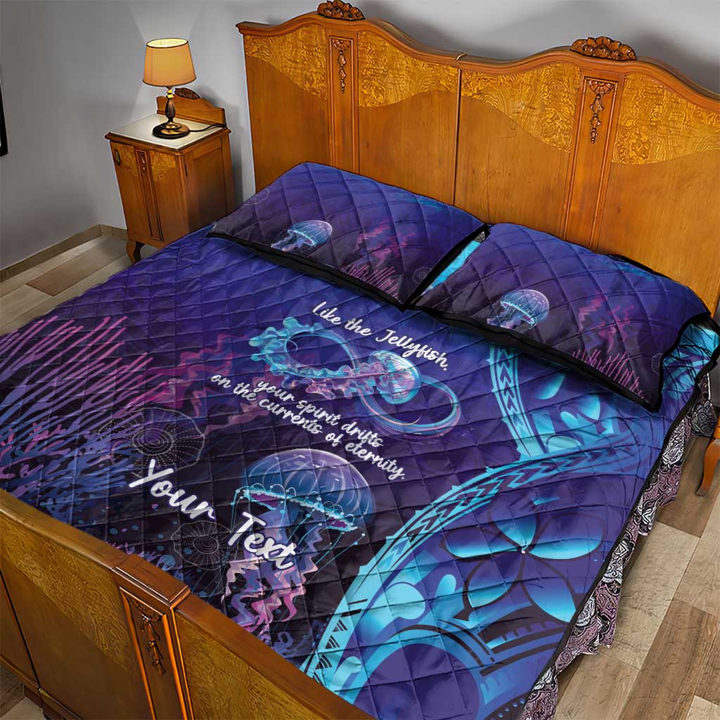 Polynesia Jellyfish Memorial Personalised Quilt Bed Set Infinity Jellies Polynesian Pattern LT14 - Polynesian Pride