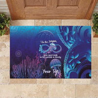 Polynesia Jellyfish Memorial Personalised Rubber Doormat Infinity Jellies Polynesian Pattern LT14 Purple - Polynesian Pride