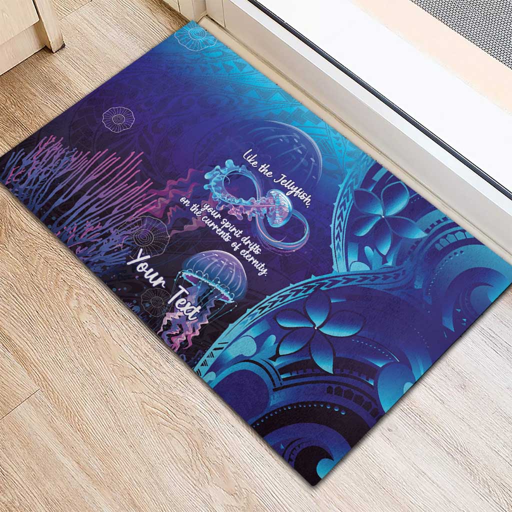Polynesia Jellyfish Memorial Personalised Rubber Doormat Infinity Jellies Polynesian Pattern LT14 - Polynesian Pride