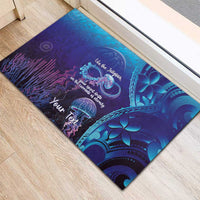 Polynesia Jellyfish Memorial Personalised Rubber Doormat Infinity Jellies Polynesian Pattern LT14 - Polynesian Pride