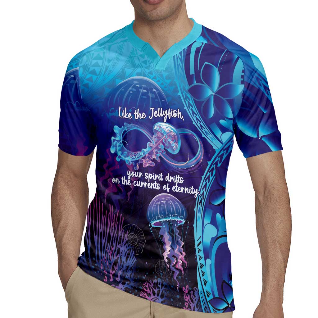 Polynesia Jellyfish Memorial Personalised Rugby Jersey Infinity Jellies Polynesian Pattern LT14 - Polynesian Pride