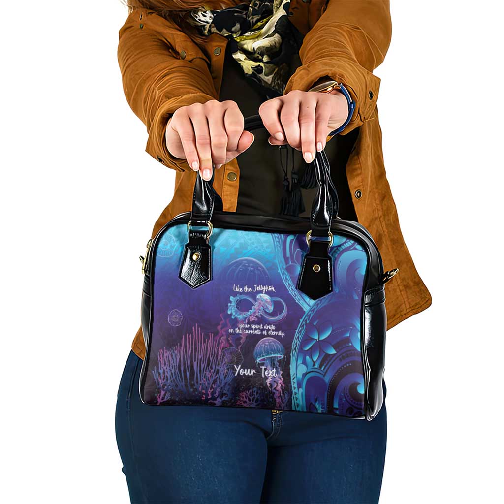 Polynesia Jellyfish Memorial Personalised Shoulder Handbag Infinity Jellies Polynesian Pattern LT14 One Size Purple - Polynesian Pride