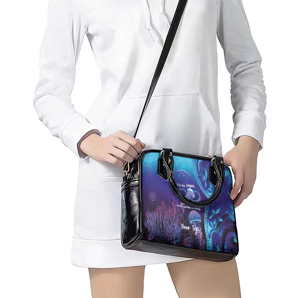 Polynesia Jellyfish Memorial Personalised Shoulder Handbag Infinity Jellies Polynesian Pattern LT14 - Polynesian Pride