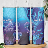 Polynesia Jellyfish Memorial Personalised Skinny Tumbler Infinity Jellies Polynesian Pattern LT14 - Polynesian Pride