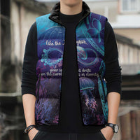 Polynesia Jellyfish Memorial Personalised Sleeveless Puffer Jacket Infinity Jellies Polynesian Pattern LT14 - Polynesian Pride