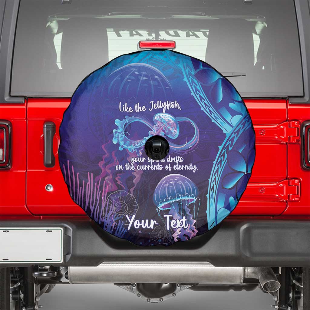 Polynesia Jellyfish Memorial Personalised Spare Tire Cover Infinity Jellies Polynesian Pattern LT14 - Polynesian Pride