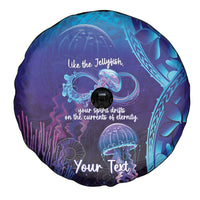 Polynesia Jellyfish Memorial Personalised Spare Tire Cover Infinity Jellies Polynesian Pattern LT14 - Polynesian Pride