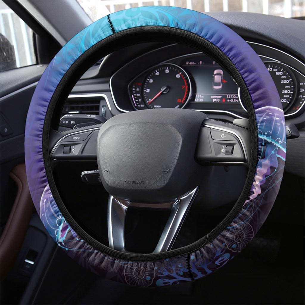 Polynesia Jellyfish Memorial Steering Wheel Cover Infinity Jellies Polynesian Pattern LT14 - Polynesian Pride