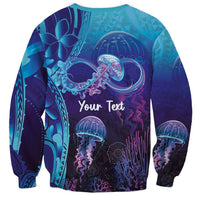 Polynesia Jellyfish Memorial Personalised Sweatshirt Infinity Jellies Polynesian Pattern LT14 - Polynesian Pride