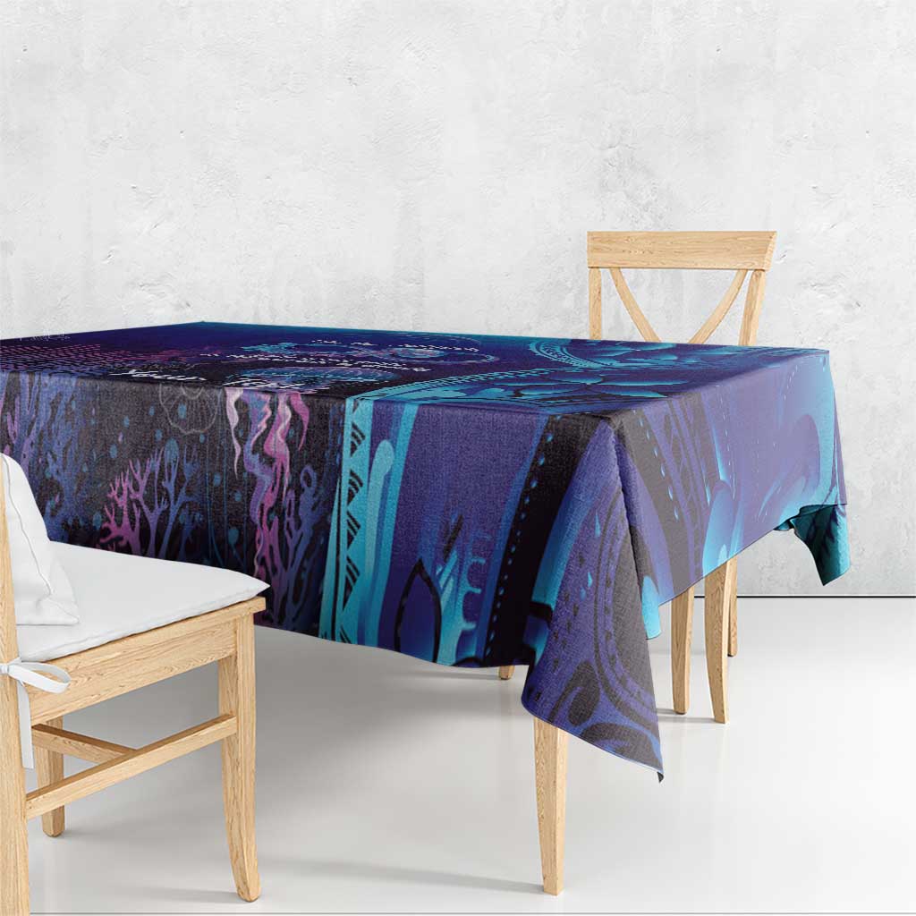 Polynesia Jellyfish Memorial Personalised Tablecloth Infinity Jellies Polynesian Pattern LT14 - Polynesian Pride