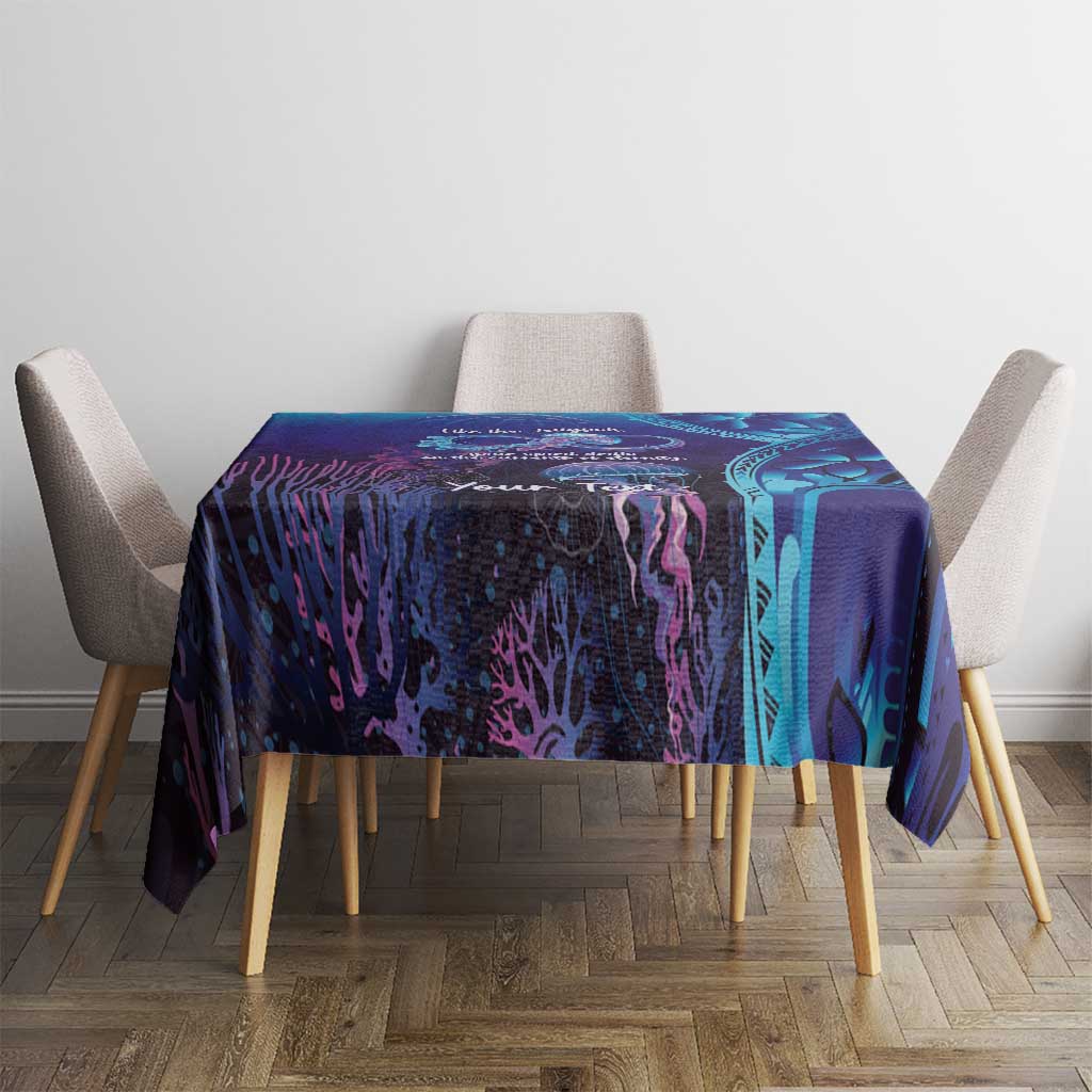 Polynesia Jellyfish Memorial Personalised Tablecloth Infinity Jellies Polynesian Pattern LT14 - Polynesian Pride