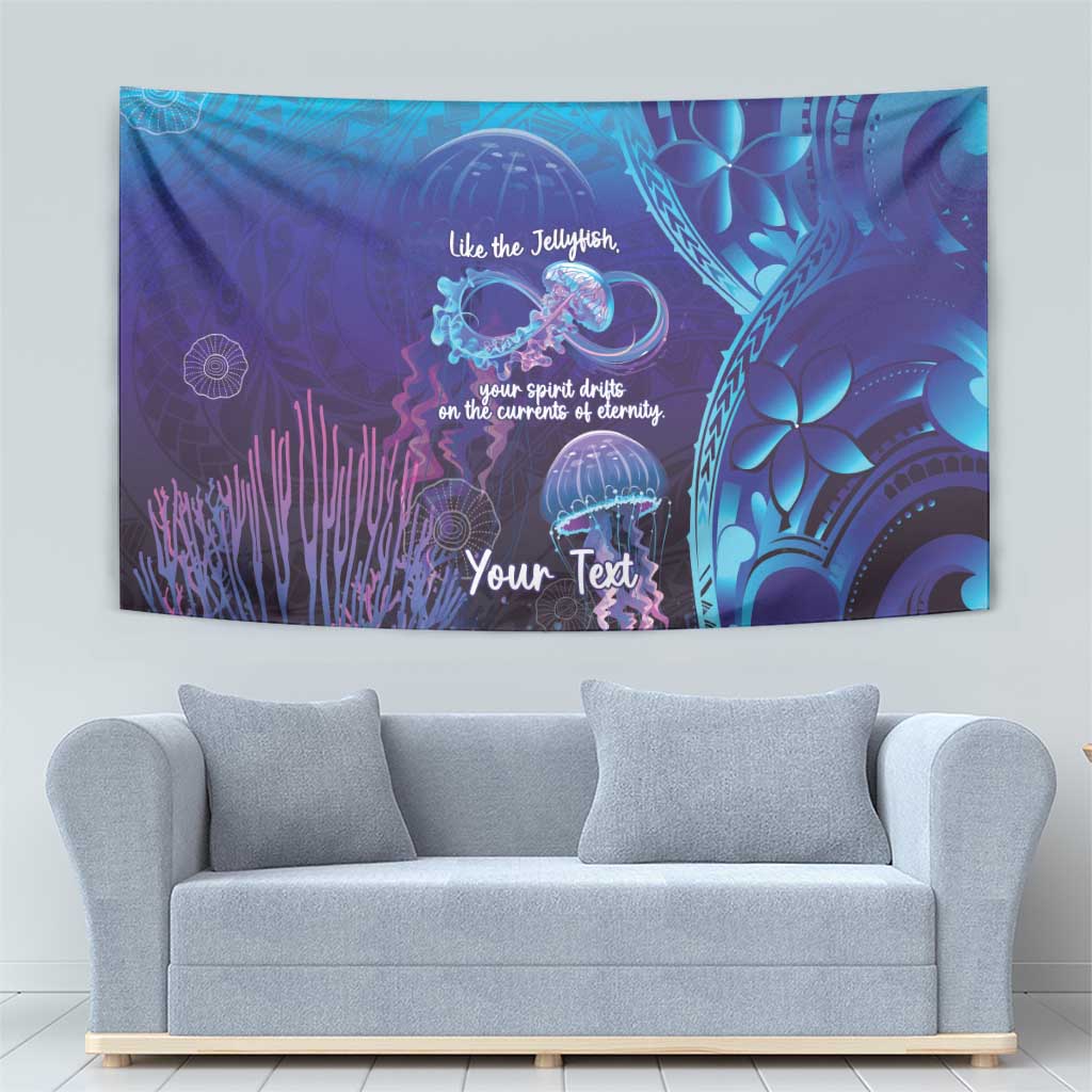 Polynesia Jellyfish Memorial Personalised Tapestry Infinity Jellies Polynesian Pattern LT14 - Polynesian Pride