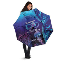 Polynesia Jellyfish Memorial Personalised Umbrella Infinity Jellies Polynesian Pattern LT14 - Polynesian Pride