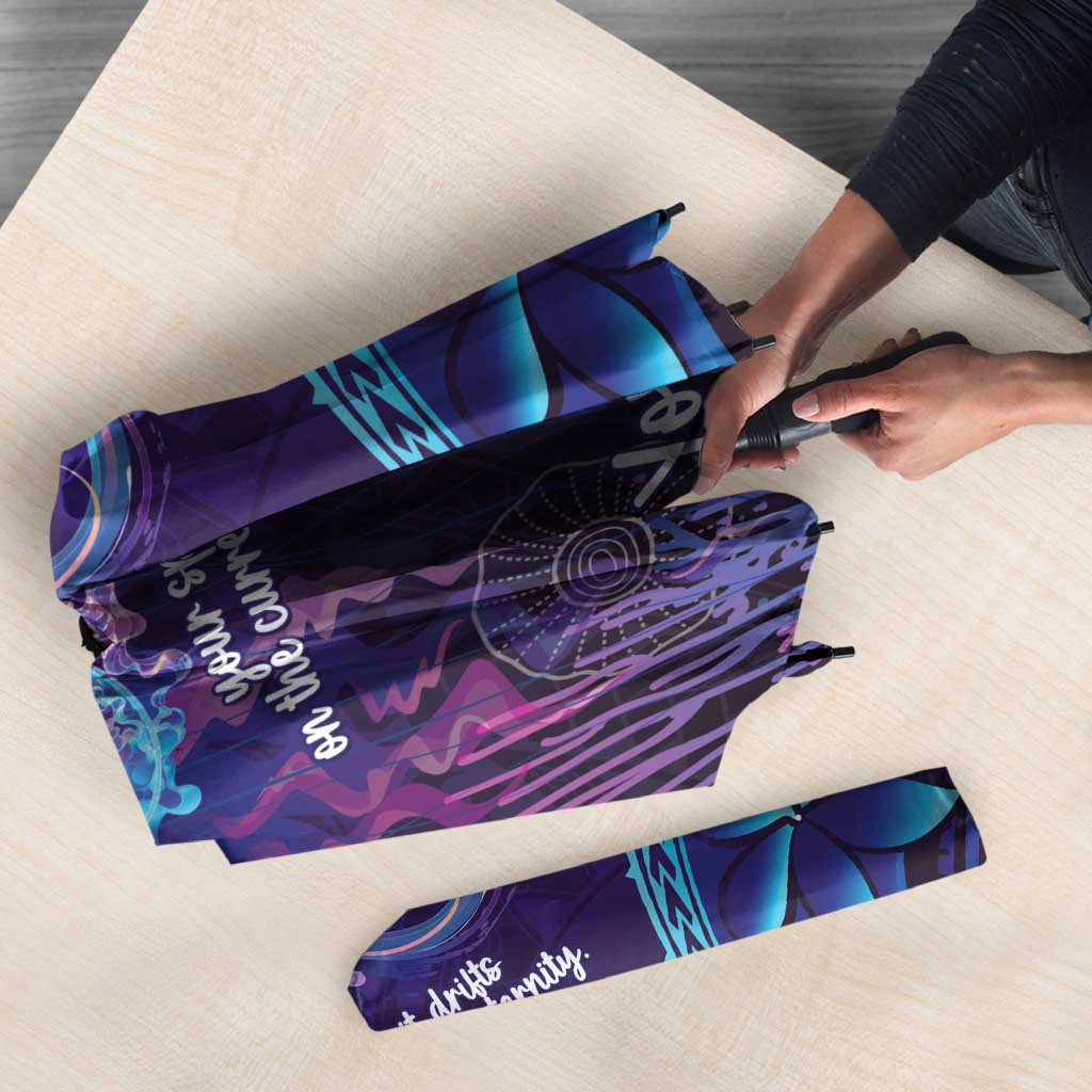 Polynesia Jellyfish Memorial Personalised Umbrella Infinity Jellies Polynesian Pattern LT14 - Polynesian Pride
