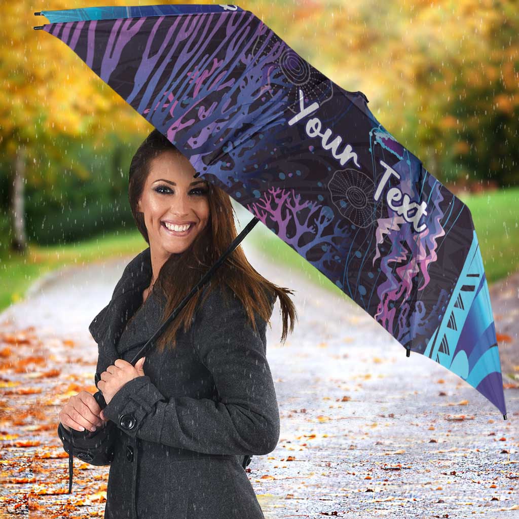 Polynesia Jellyfish Memorial Personalised Umbrella Infinity Jellies Polynesian Pattern LT14 - Polynesian Pride