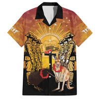 Australia And New Zealand ANZAC Family Matching Off The Shoulder Long Sleeve Dress and Hawaiian Shirt Aussie Kangaroo With Aotearoa Kiwi Lest We Forget