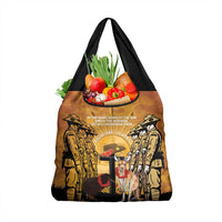 Australia And New Zealand ANZAC Grocery Bag Aussie Kangaroo With Aotearoa Kiwi Lest We Forget LT14 1-pack One Size Yellow - Polynesian Pride