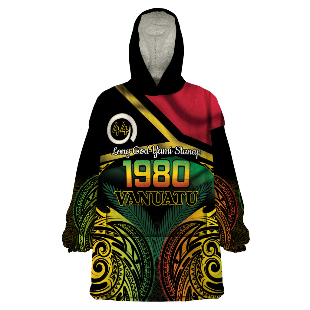 Vanuatu 1980 Wearable Blanket Hoodie Hapi 44 Yia Indipendens Anivesari