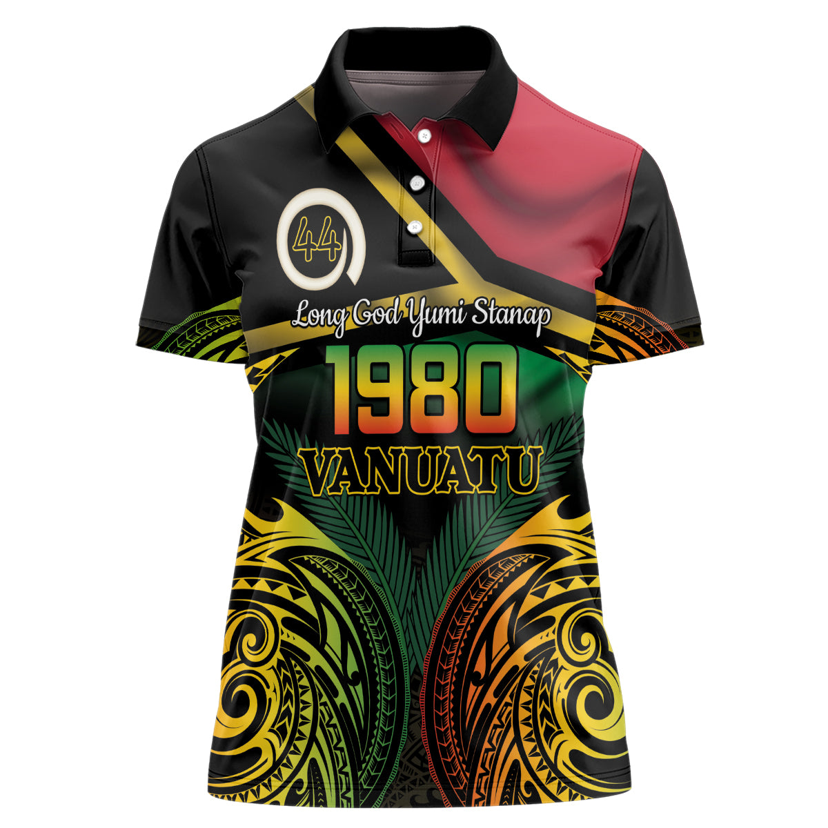 Vanuatu 1980 Women Polo Shirt Hapi 44 Yia Indipendens Anivesari