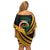 Personalised Vanuatu Independence Day Off Shoulder Short Dress July 30 Vanuatuan Pig Tusk