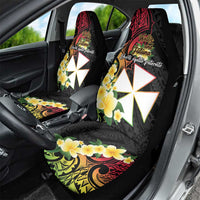 Wallis and Futuna Victory Day Car Seat Cover Liberty Equality Fraternity Polynesian Plumeria