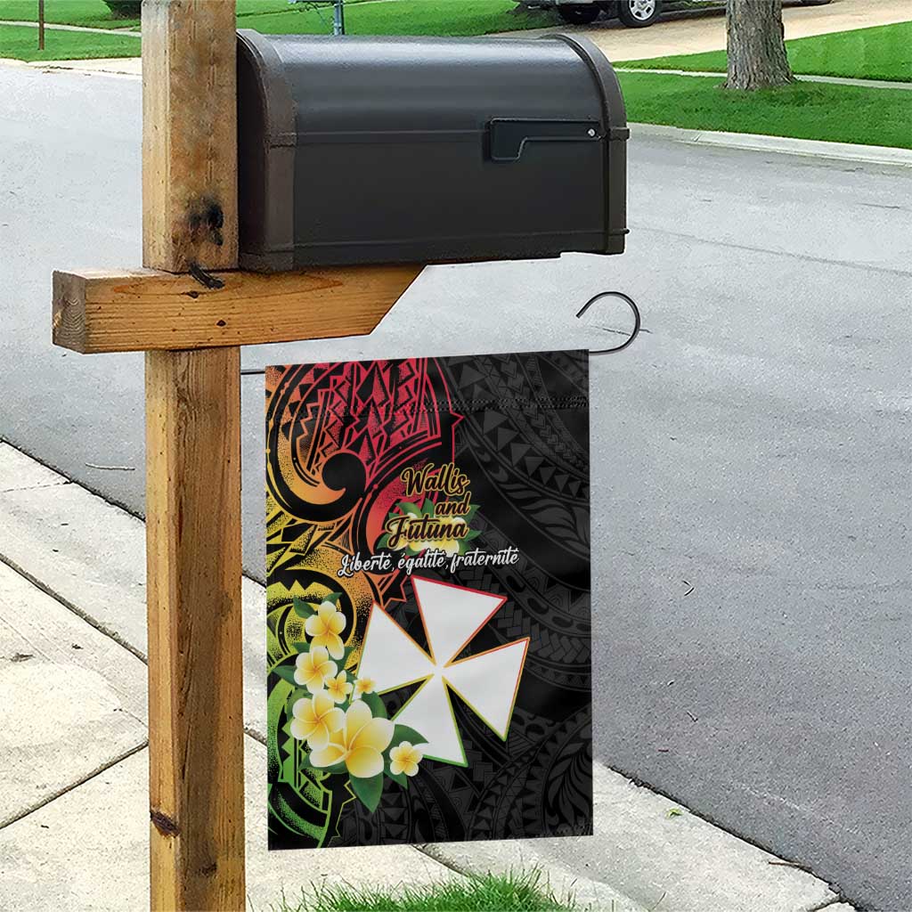 Wallis and Futuna Victory Day Garden Flag Liberty Equality Fraternity Polynesian Plumeria