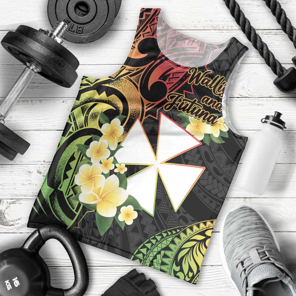 Wallis and Futuna Victory Day Men Tank Top Liberty Equality Fraternity Polynesian Plumeria