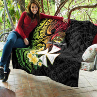 Wallis and Futuna Victory Day Quilt Liberty Equality Fraternity Polynesian Plumeria