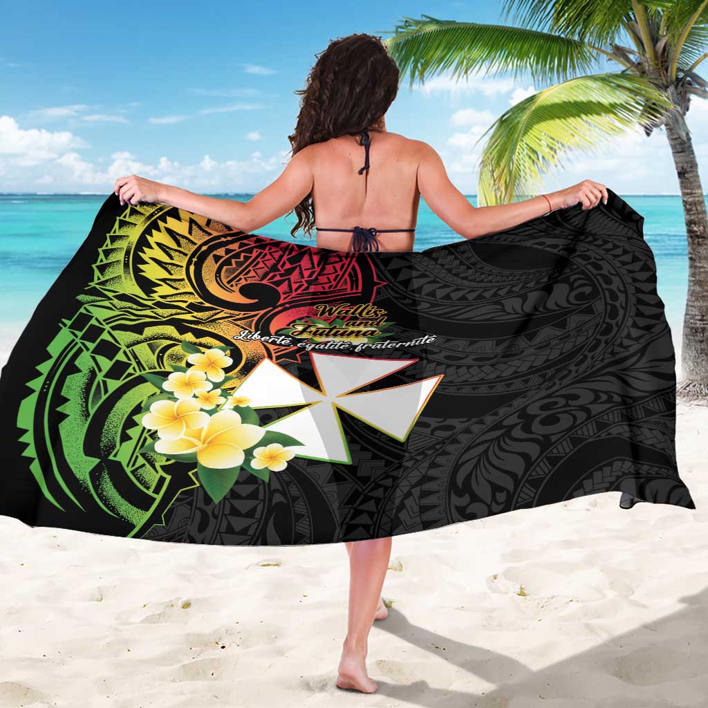 Wallis and Futuna Victory Day Sarong Liberty Equality Fraternity Polynesian Plumeria