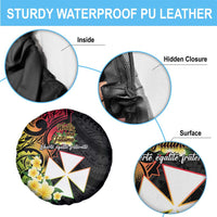 Wallis and Futuna Victory Day Spare Tire Cover Liberty Equality Fraternity Polynesian Plumeria