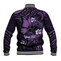 Personalised Fibromyalgia Awareness Month Baseball Jacket Fibro Warrior Strength In Every Struggle LT14 - Polynesian Pride