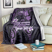Personalised Fibromyalgia Awareness Month Blanket Fibro Warrior Strength In Every Struggle LT14 Purple - Polynesian Pride