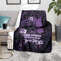 Personalised Fibromyalgia Awareness Month Blanket Fibro Warrior Strength In Every Struggle LT14 - Polynesian Pride