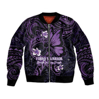 Personalised Fibromyalgia Awareness Month Bomber Jacket Fibro Warrior Strength In Every Struggle