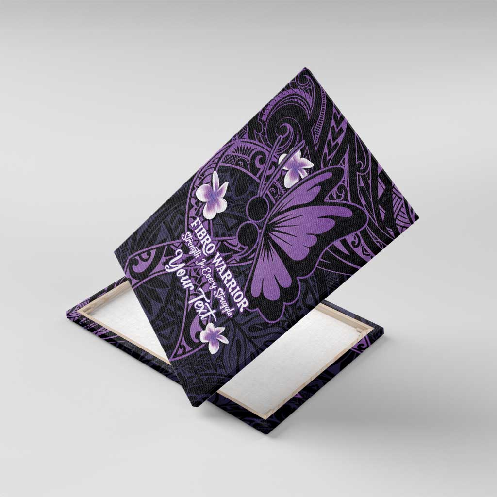 Personalised Fibromyalgia Awareness Month Canvas Wall Art Fibro Warrior Strength In Every Struggle LT14 With Frame Purple - Polynesian Pride