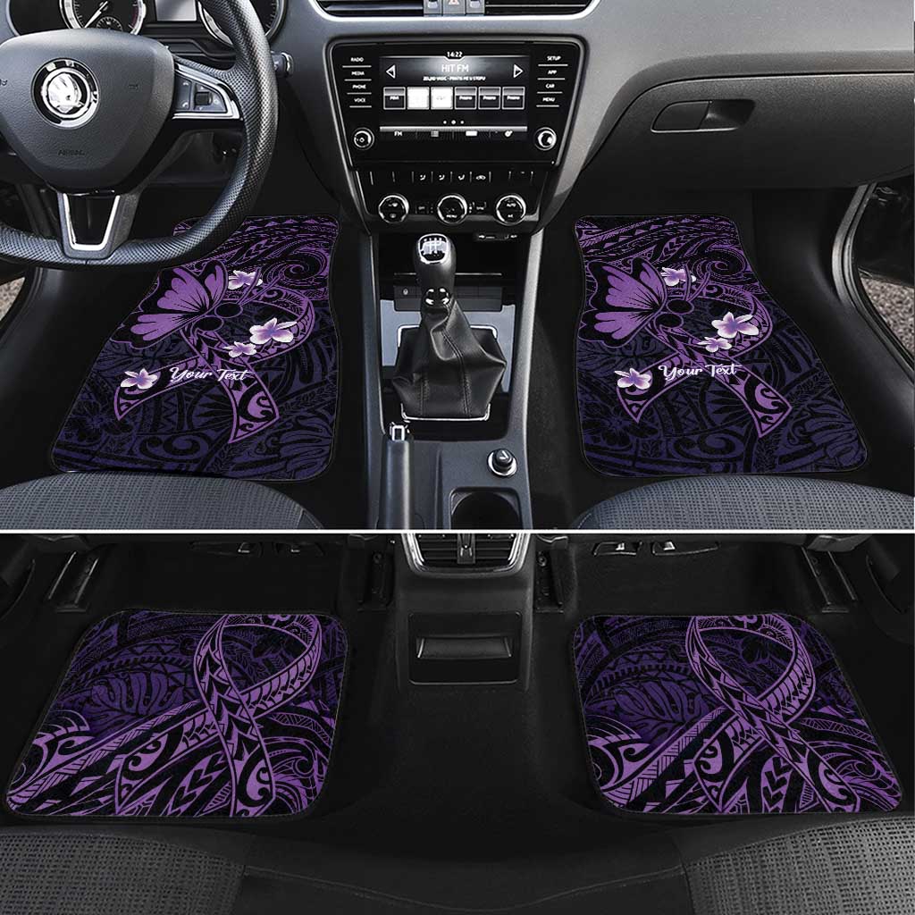 Personalised Fibromyalgia Awareness Month Car Mats Fibro Warrior Strength In Every Struggle LT14 Set 4pcs Purple - Polynesian Pride