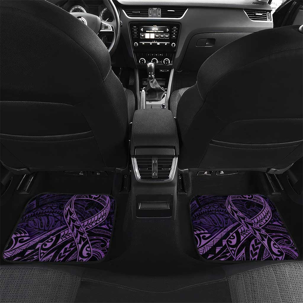 Personalised Fibromyalgia Awareness Month Car Mats Fibro Warrior Strength In Every Struggle LT14 Set 2pcs - Back Purple - Polynesian Pride