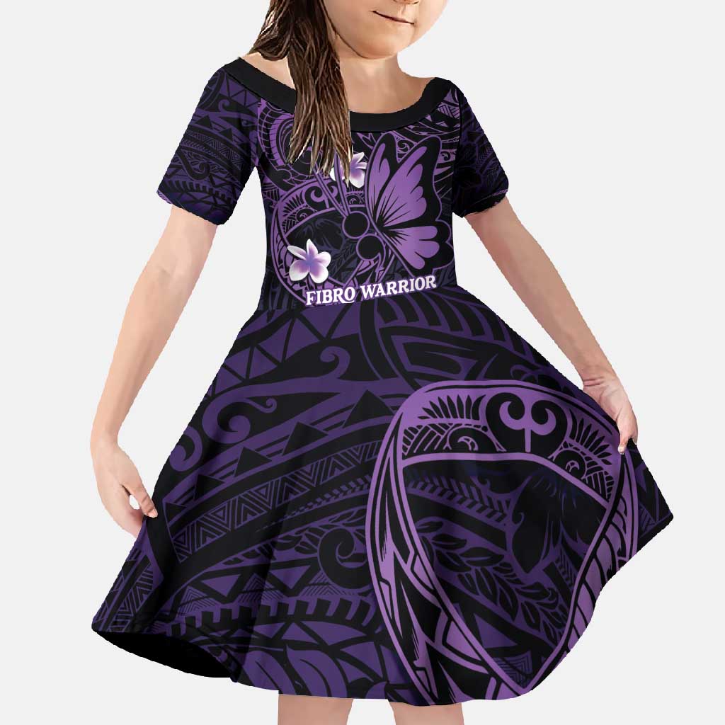 Personalised Fibromyalgia Awareness Month Family Matching Off Shoulder Maxi Dress and Hawaiian Shirt Fibro Warrior Strength In Every Struggle