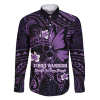 Personalised Fibromyalgia Awareness Month Family Matching Short Sleeve Bodycon Dress and Hawaiian Shirt Fibro Warrior Strength In Every Struggle