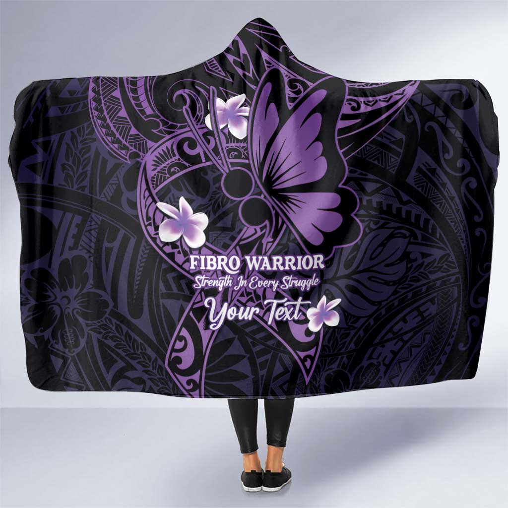 Personalised Fibromyalgia Awareness Month Hooded Blanket Fibro Warrior Strength In Every Struggle LT14 One Size Purple - Polynesian Pride
