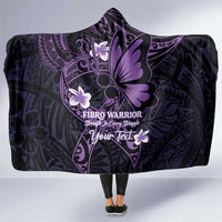 Personalised Fibromyalgia Awareness Month Hooded Blanket Fibro Warrior Strength In Every Struggle LT14 One Size Purple - Polynesian Pride