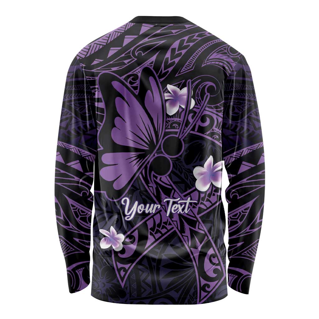 Personalised Fibromyalgia Awareness Month Long Sleeve Shirt Fibro Warrior Strength In Every Struggle LT14 - Polynesian Pride