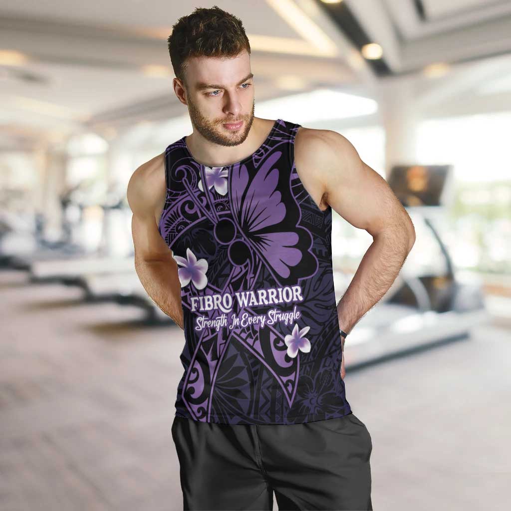 Personalised Fibromyalgia Awareness Month Men Tank Top Fibro Warrior Strength In Every Struggle LT14 Purple - Polynesian Pride