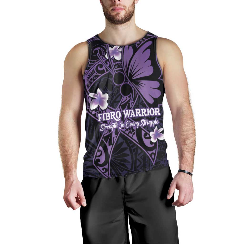 Personalised Fibromyalgia Awareness Month Men Tank Top Fibro Warrior Strength In Every Struggle LT14 - Polynesian Pride