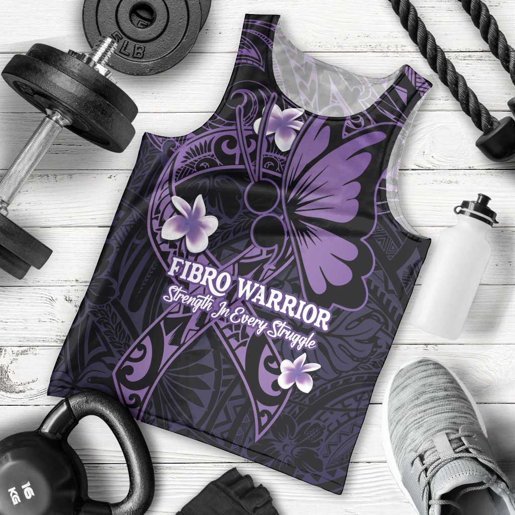 Personalised Fibromyalgia Awareness Month Men Tank Top Fibro Warrior Strength In Every Struggle LT14 - Polynesian Pride