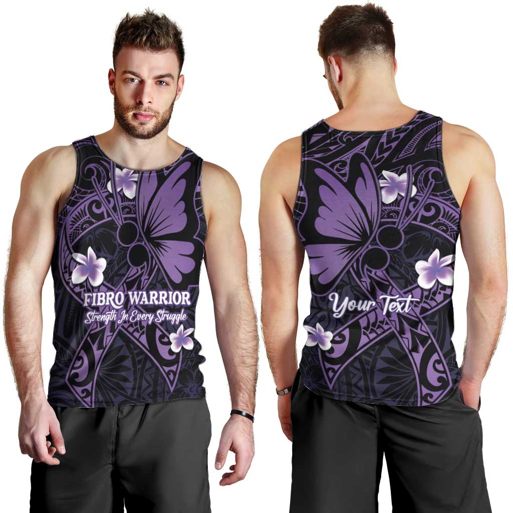 Personalised Fibromyalgia Awareness Month Men Tank Top Fibro Warrior Strength In Every Struggle LT14 - Polynesian Pride