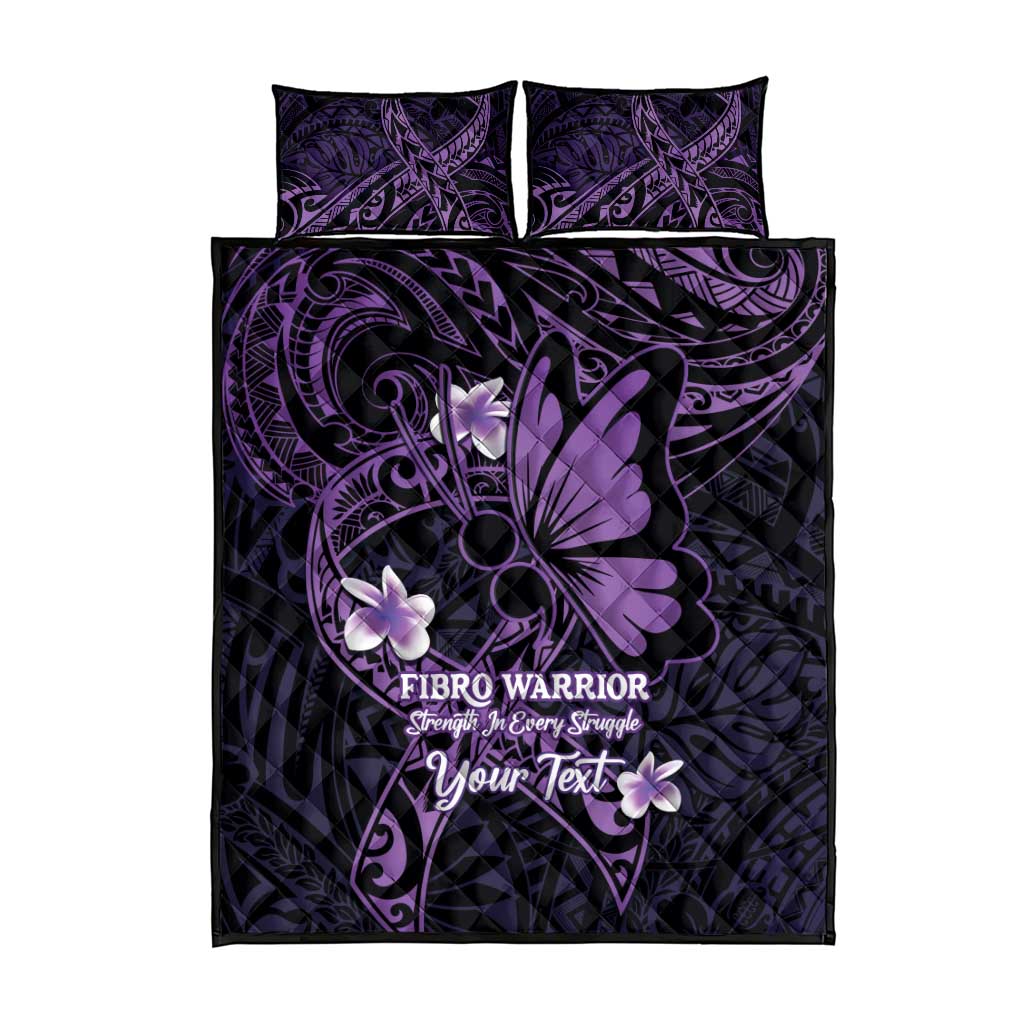 Personalised Fibromyalgia Awareness Month Quilt Bed Set Fibro Warrior Strength In Every Struggle LT14 - Polynesian Pride