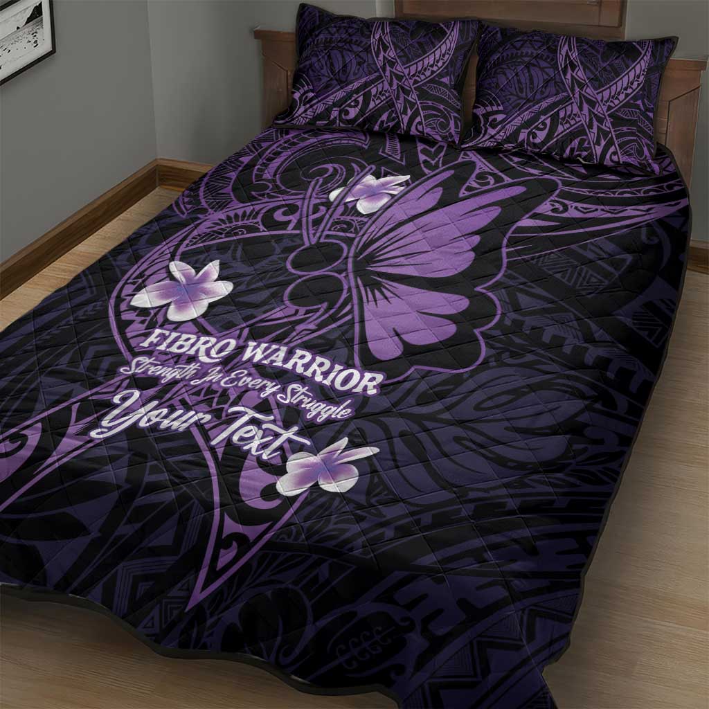 Personalised Fibromyalgia Awareness Month Quilt Bed Set Fibro Warrior Strength In Every Struggle LT14 - Polynesian Pride