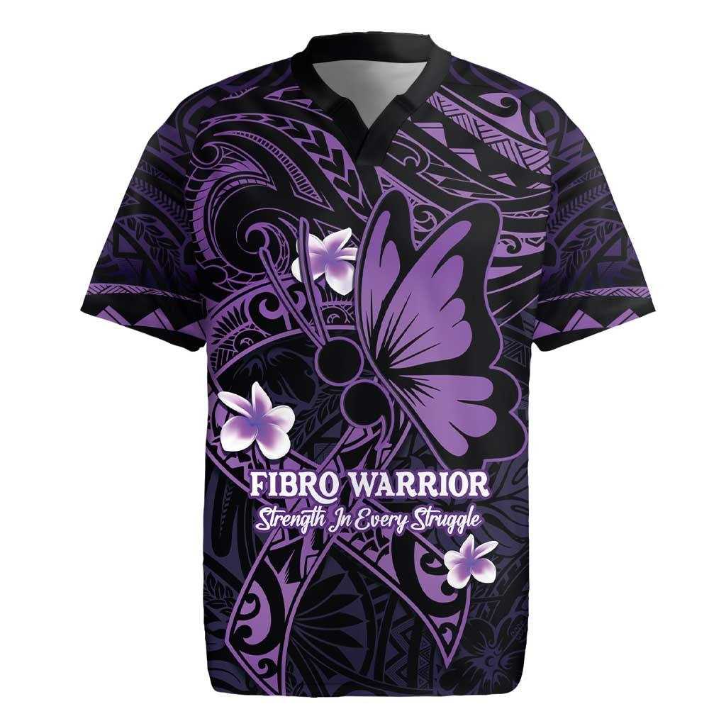 Personalised Fibromyalgia Awareness Month Rugby Jersey Fibro Warrior Strength In Every Struggle