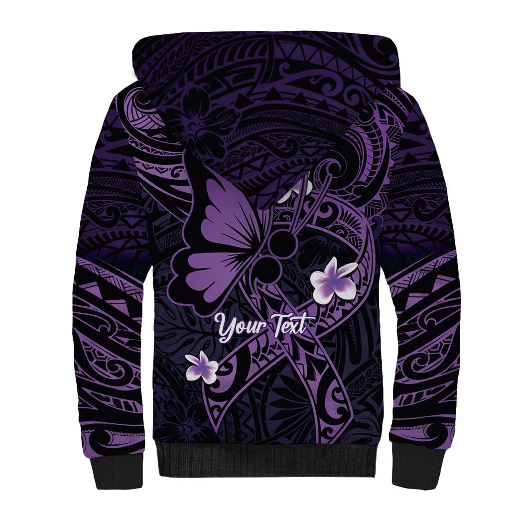 Personalised Fibromyalgia Awareness Month Sherpa Hoodie Fibro Warrior Strength In Every Struggle LT14 - Polynesian Pride